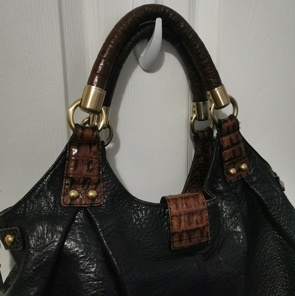 Vintage Brahmin black & brown leather purse, great condition - Picture 5 of 9